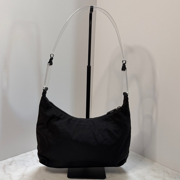 Prada Handbags - Authentic vintage PRADA nylon shoulder bag with clear acrylic handle